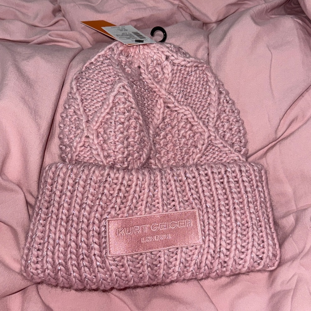Kurt Geiger Blush Knit Beanie